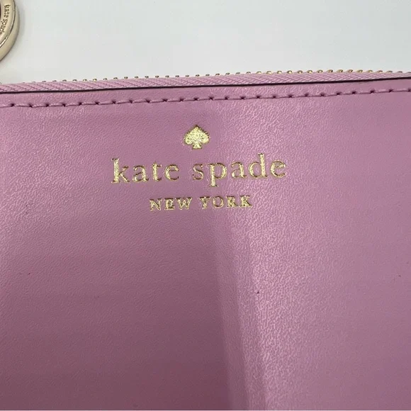 Kate Spade Quartz Pink Medium Zip Card Holder - Picture 2 of 5